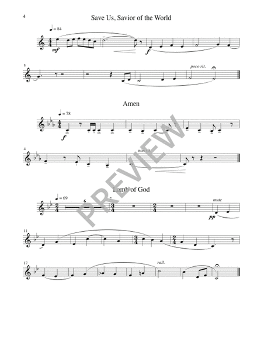A Community Mass - Brass and Percussion edition Flute scores gallery preview page 9