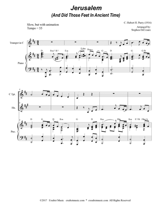 Book cover for Jerusalem (Duet for C-Trumpet and French Horn)