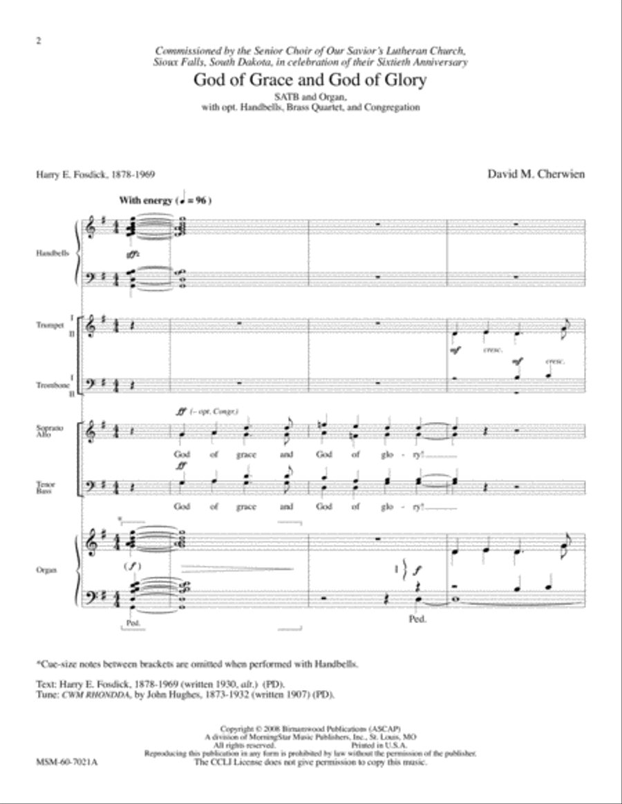 God of Grace and God of Glory Choir scores gallery preview page 2