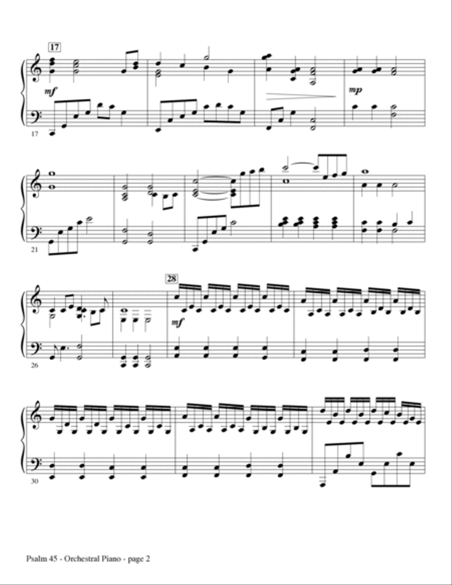 Psalm 45 - Piano Choir scores gallery preview page 2
