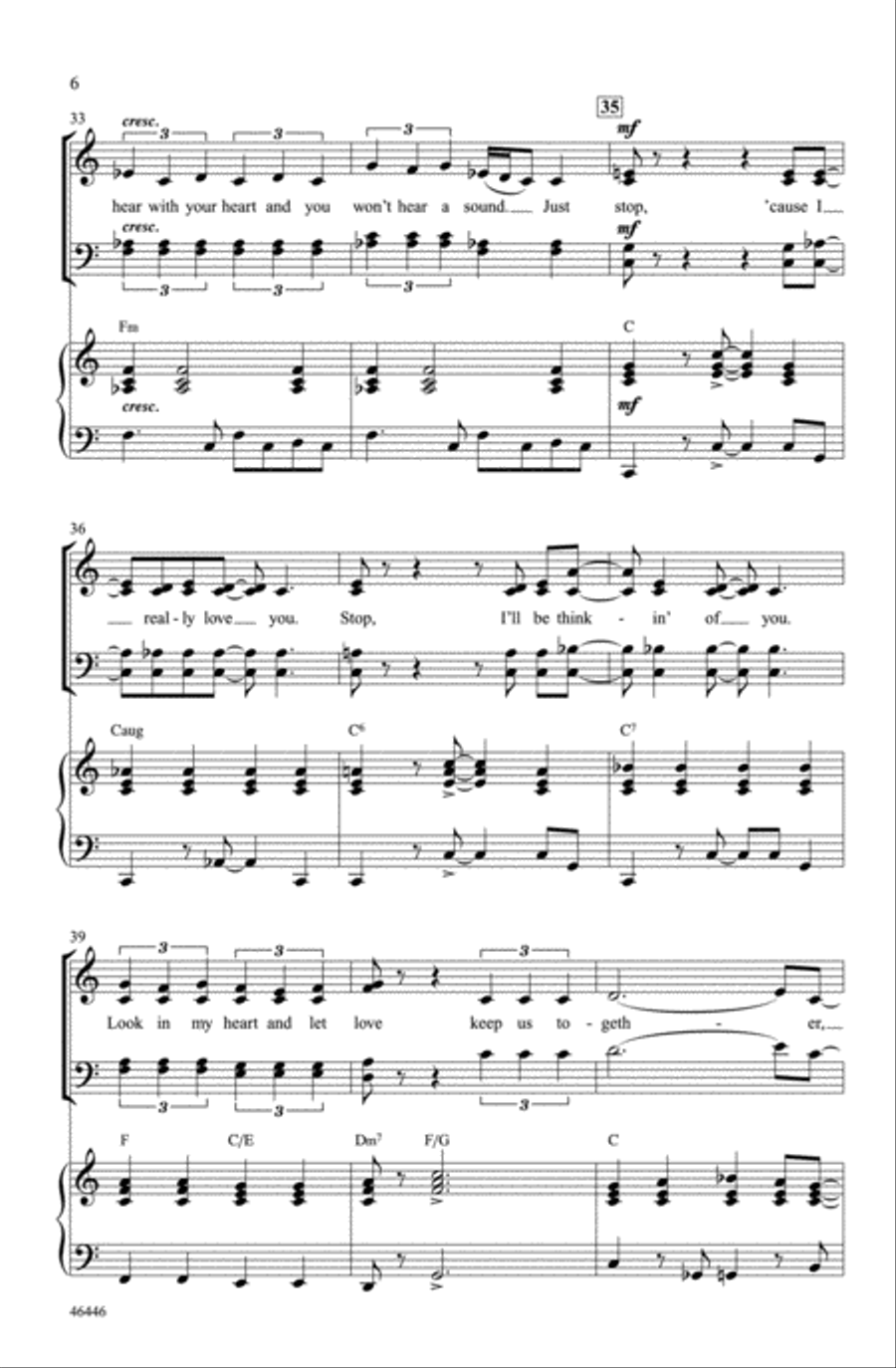 Love Will Keep Us Together Choir scores gallery preview page 5
