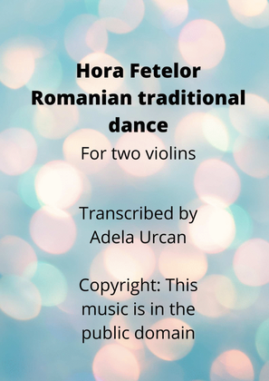 Romanian Dance for TWO VIOLINS