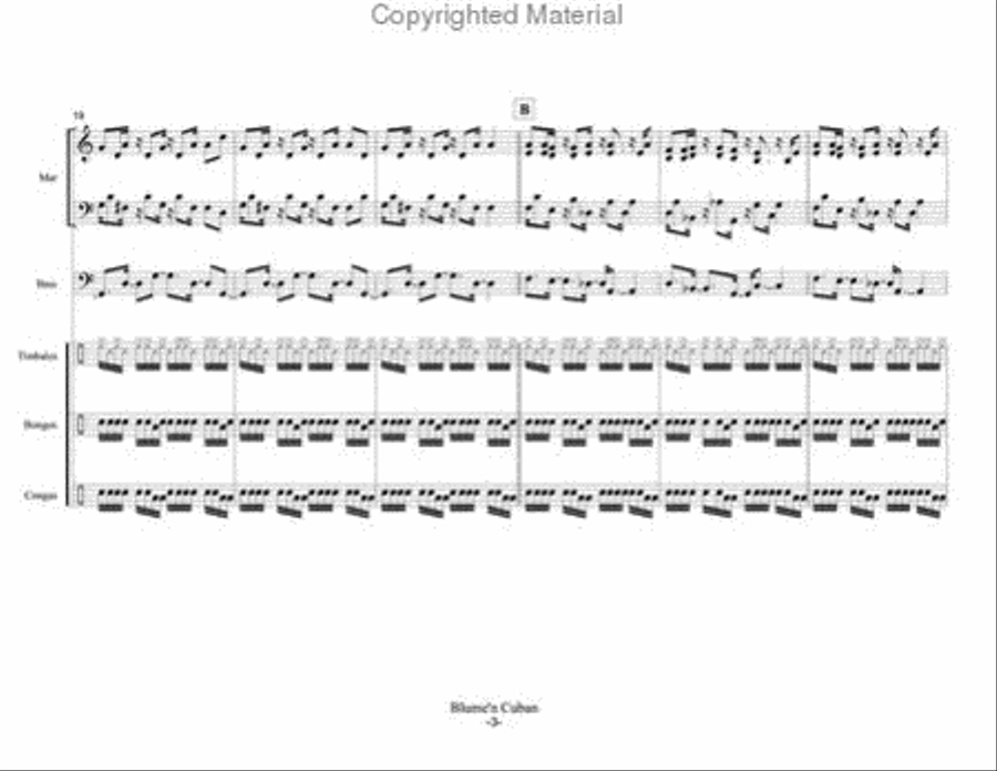 Blume'n Cuban Percussion Ensemble scores gallery preview page 4