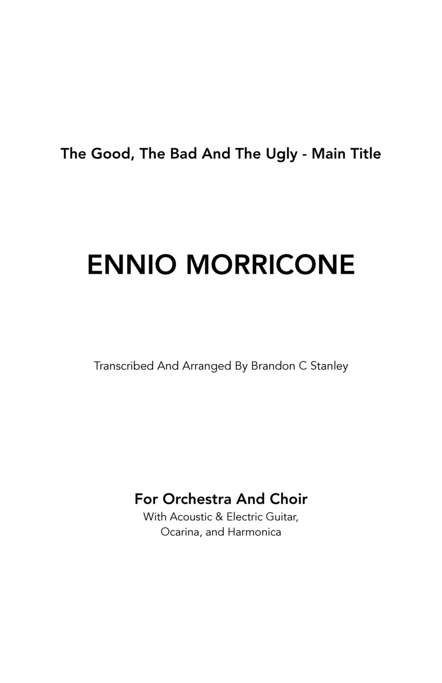The Good, The Bad And The Ugly (main Title) Full Orchestra scores gallery preview page 1