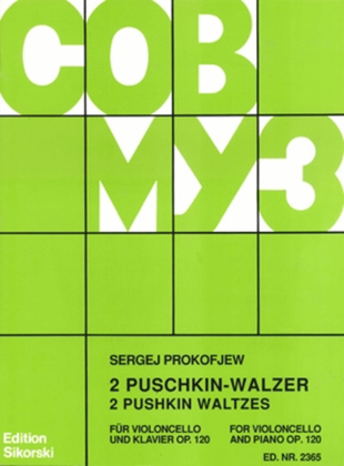 Book cover for 2 Pushkin Waltzes, Op. 120