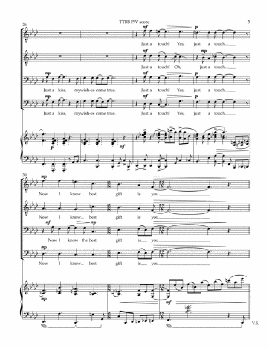 The Gift of Your Love TTBB scores gallery preview page 5