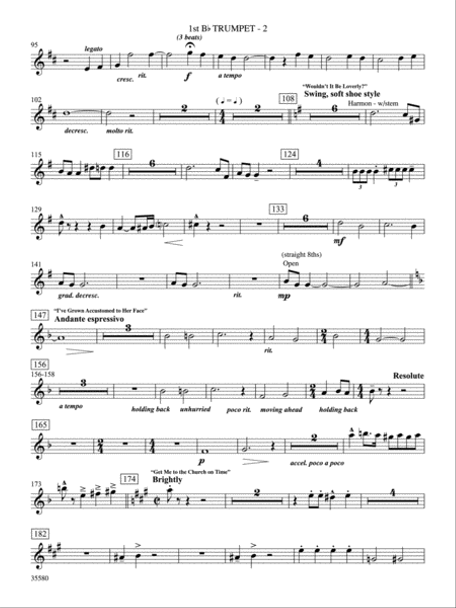My Fair Lady: 1st B-flat Trumpet B-Flat Trumpet scores gallery preview page 2