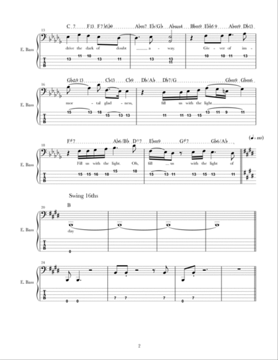 Joyful, Joyful Bass Guitar scores gallery preview page 2
