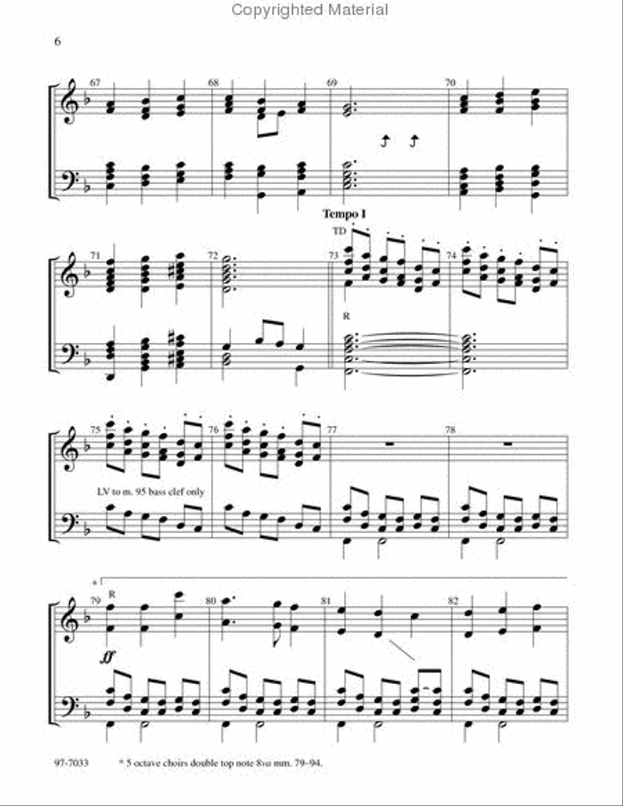 Praise to the Lord, the Almighty (Stephenson) Handbell Choir scores gallery preview page 4