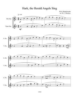 Hark, the Herald Angels Sing (Alto and Tenor Sax Duet)