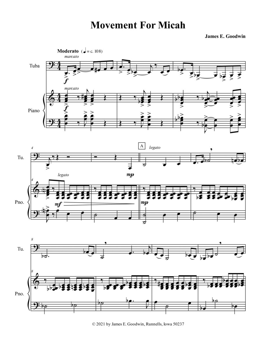 Movement for Micah Movement for Micah Piano scores gallery preview page 1