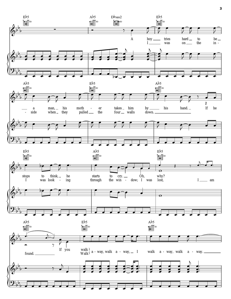 I Will Follow I Will Follow Piano, Vocal, Guitar scores gallery preview page 3
