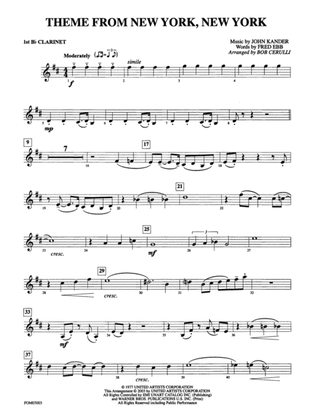 New York, New York, Theme from: 1st B-flat Clarinet