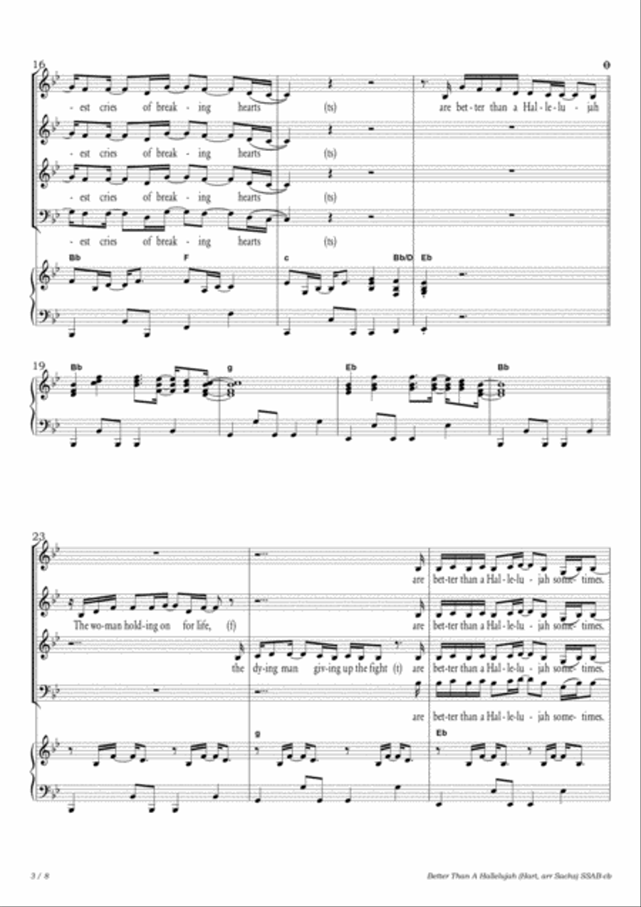 Better Than A Hallelujah Choir scores gallery preview page 3