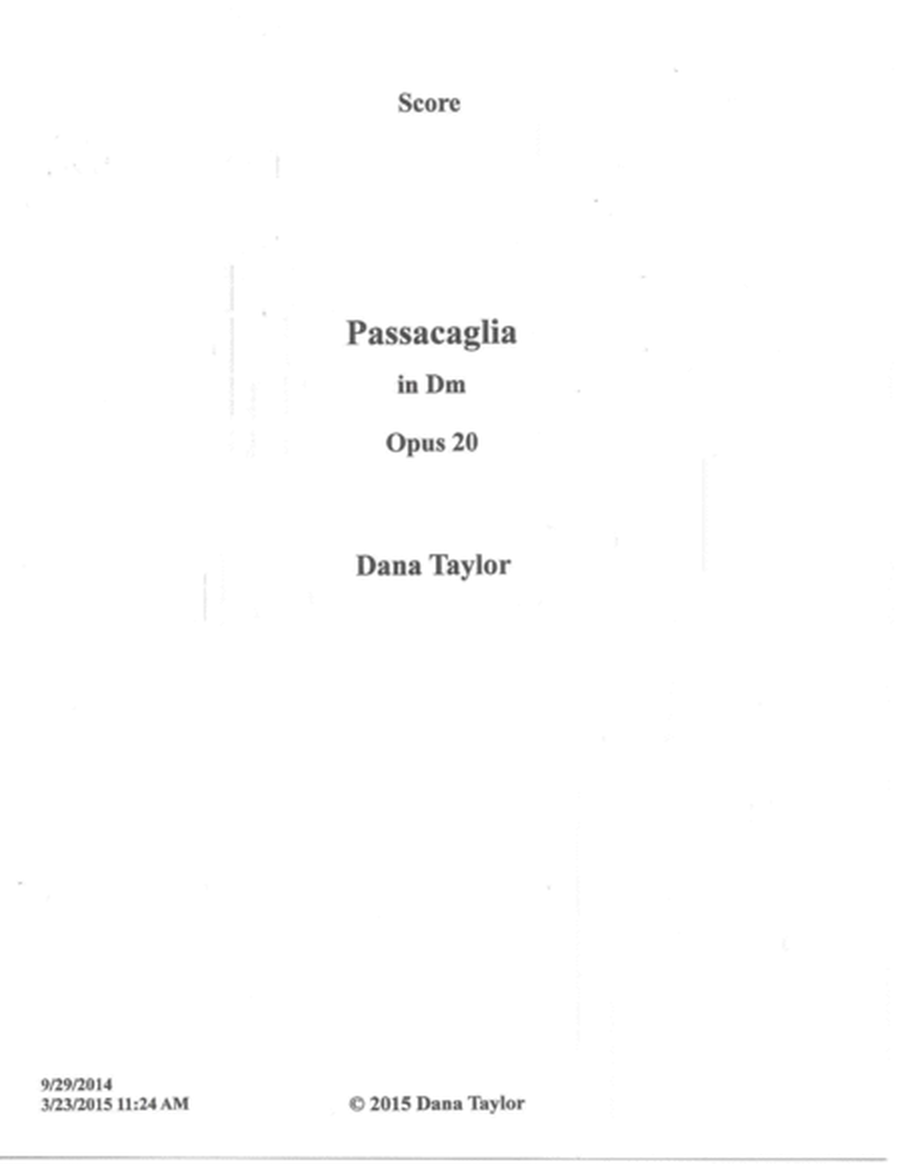 Passacaglia Trio Opus 20 image number null