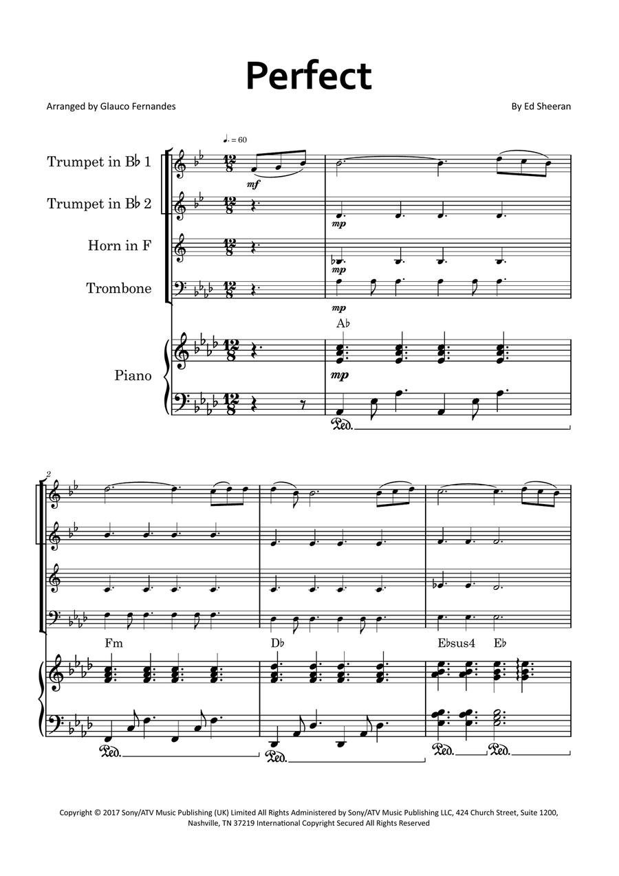 Perfect Brass Quartet scores gallery preview page 1
