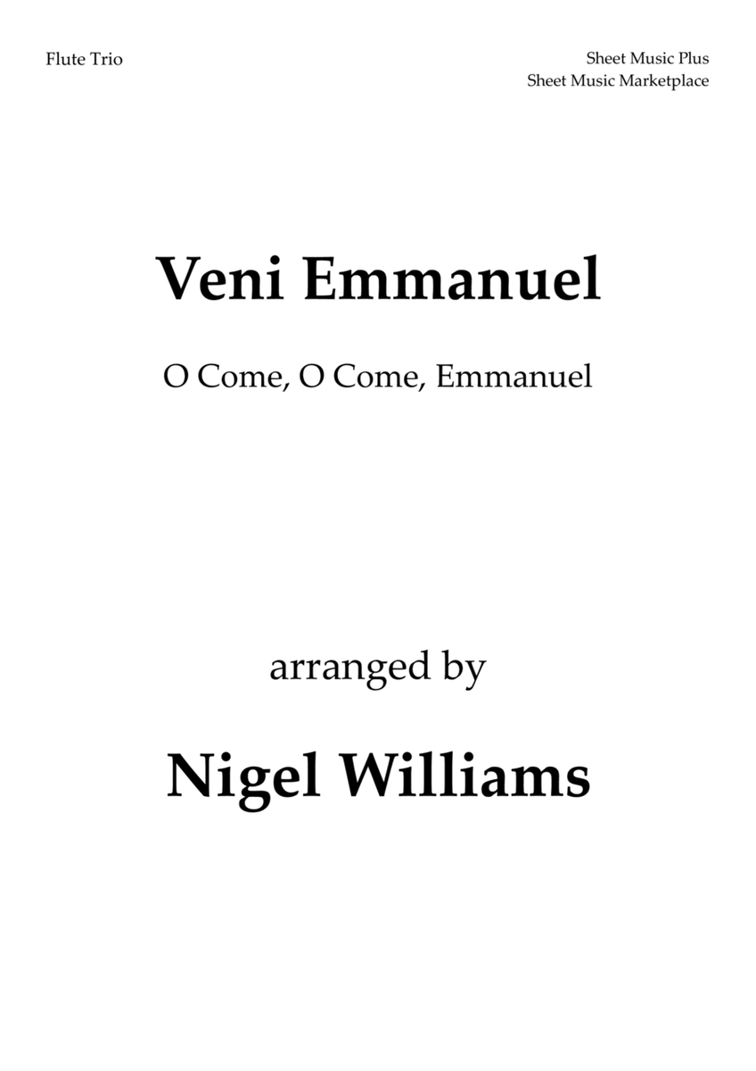 Veni Emmanuel, (O Come, O Come, Emmanuel), for Flute Trio image number null