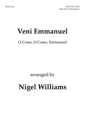 Book cover for Veni Emmanuel, (O Come, O Come, Emmanuel), for Flute Trio