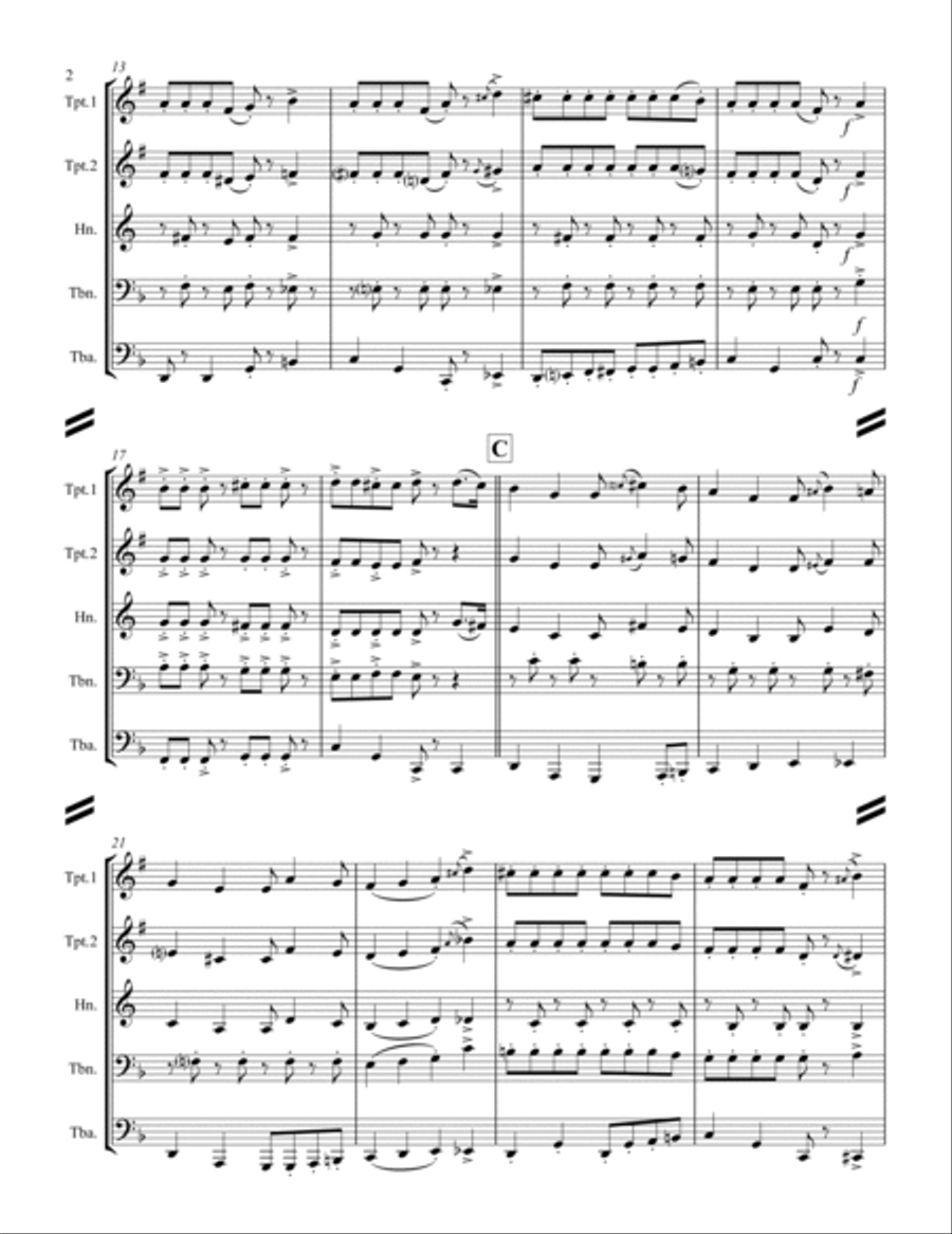 Too Fat Polka (she's Too Fat For Me) Horn scores gallery preview page 3
