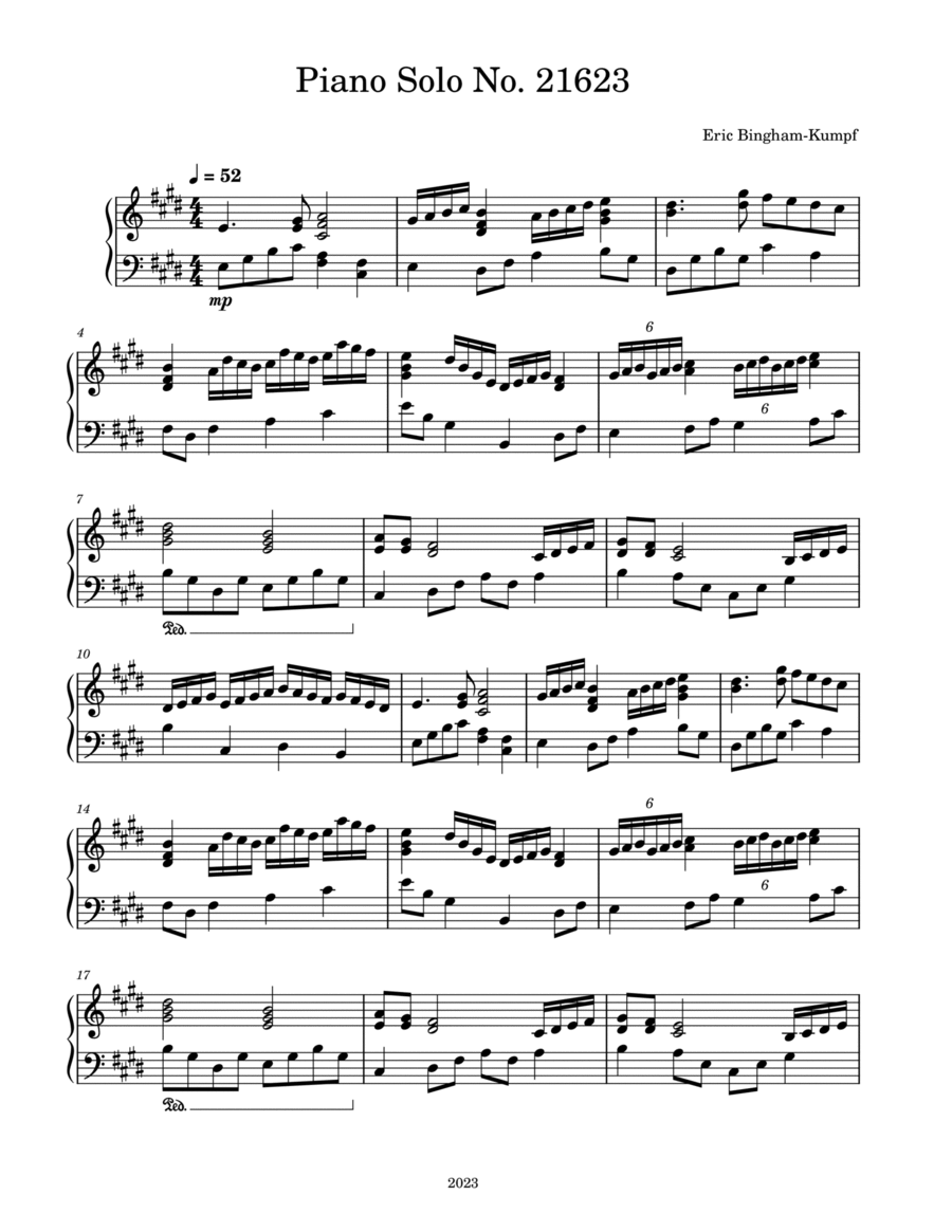 Piano Solo No. 21623 Piano Solo scores gallery preview page 1