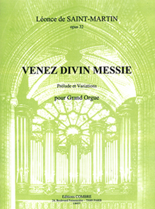 Book cover for Venez divin Messie Op. 32 (prelude et variations)