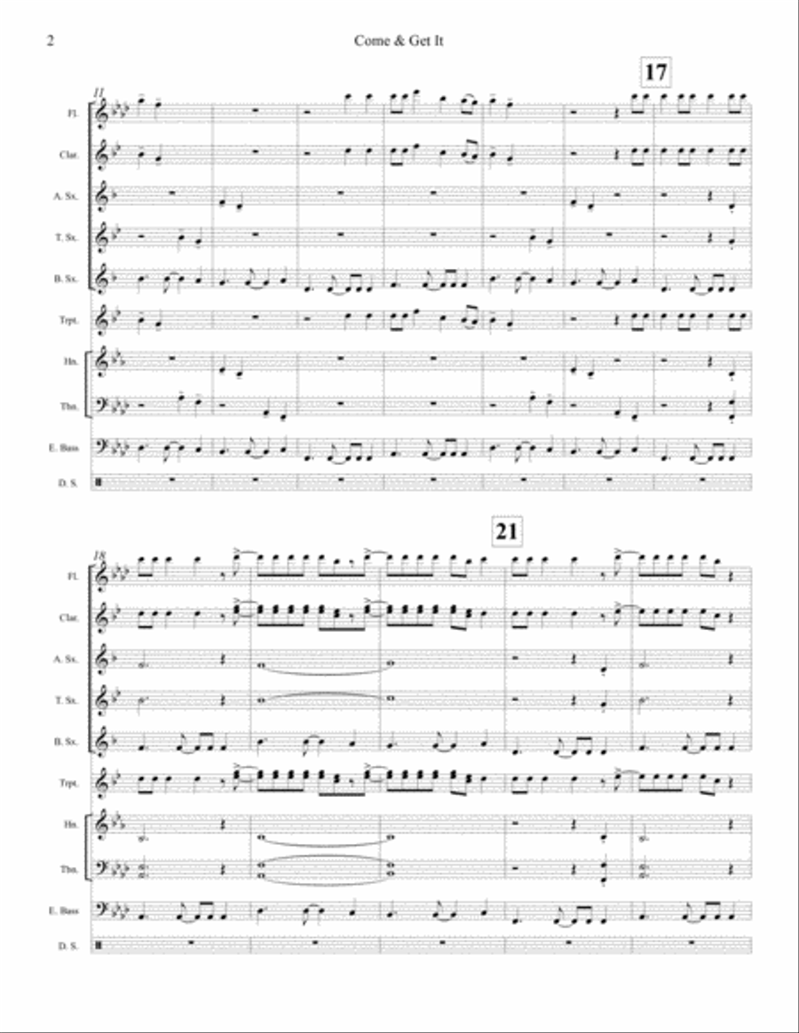 Come & Get It Jazz Ensemble scores gallery preview page 2