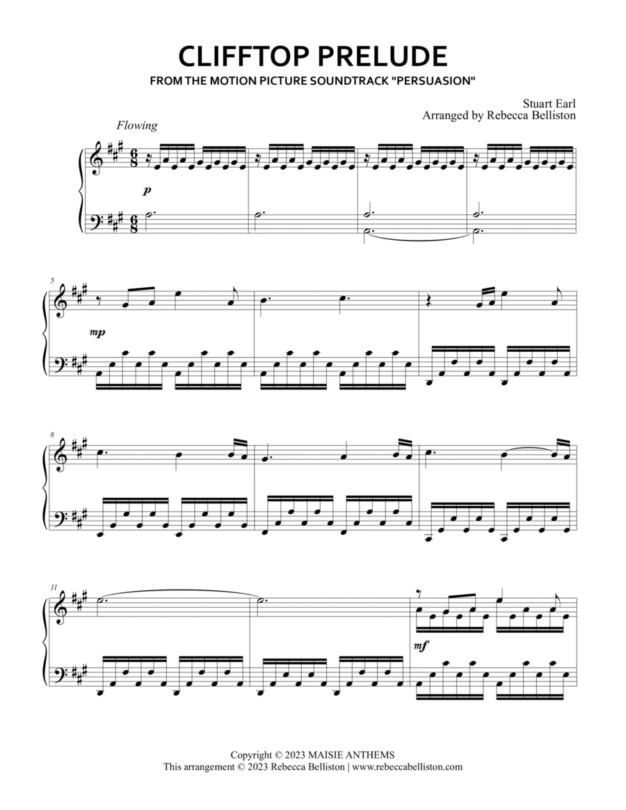 Clifftop Prelude Piano Solo scores gallery preview page 1