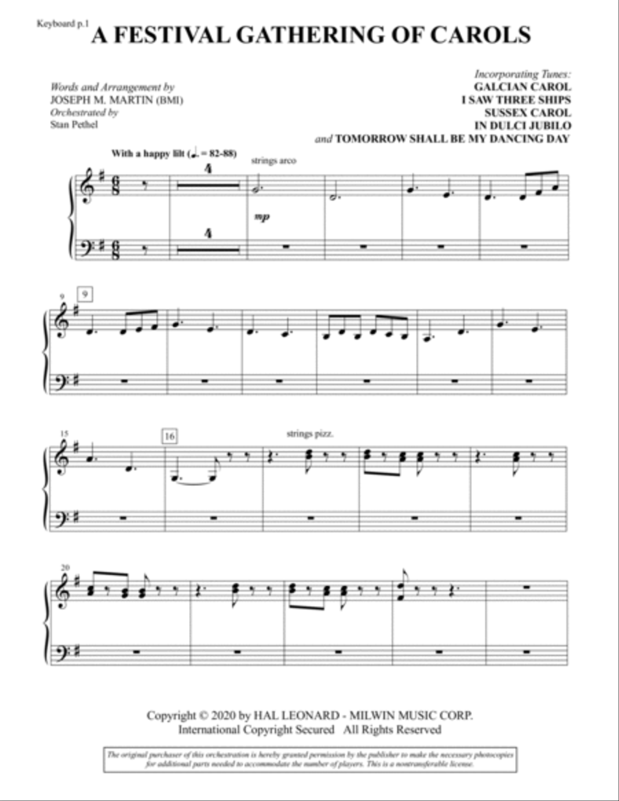 Tidings of Joy: A Celtic Christmas Celebration (Chamber Orchestra) - Keyboard Chamber Orchestra scores gallery preview page 3