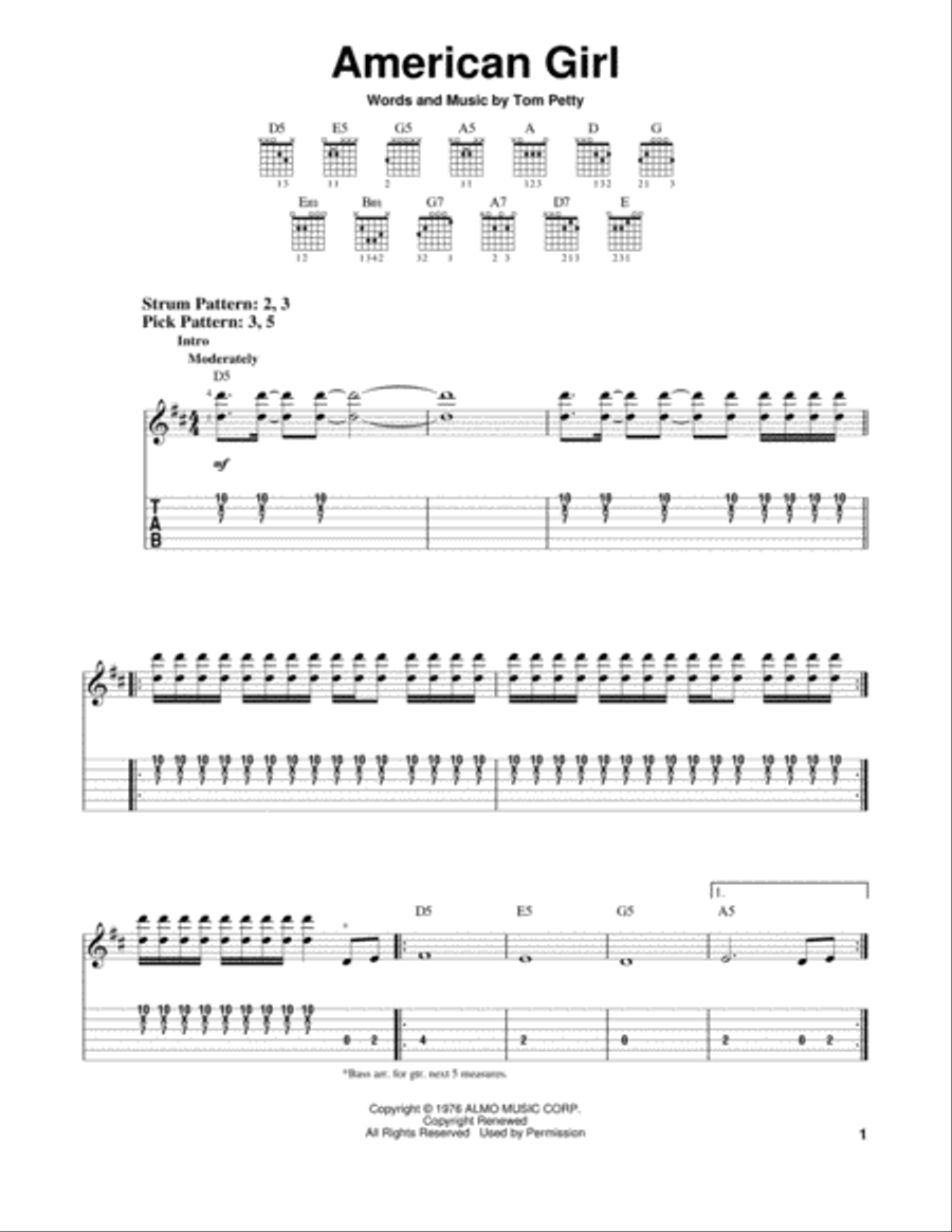 American Girl Acoustic Guitar scores gallery preview page 1