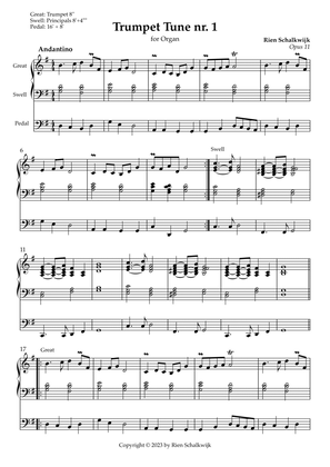 Trumpet Tune nr. 1 (for organ), Opus 11