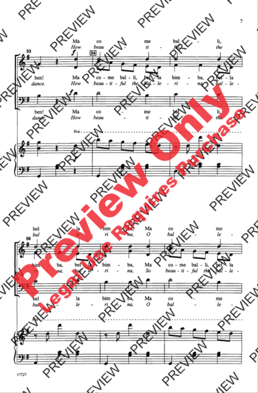 Ma Bella Bimba 3-Part scores gallery preview page 7