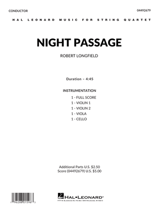 Book cover for Night Passage - Conductor Score (Full Score)