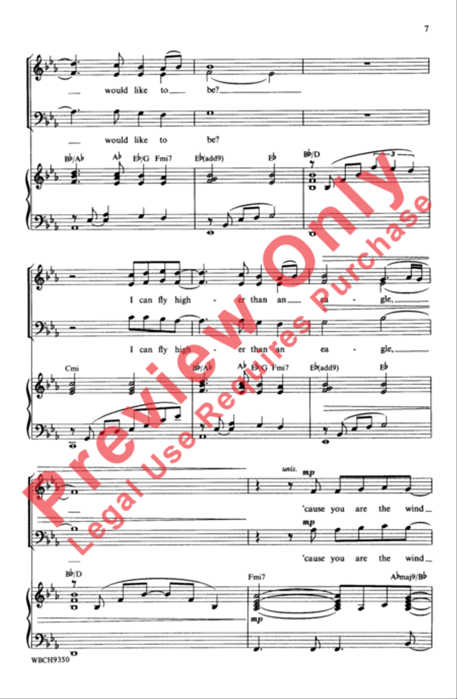 The Wind Beneath My Wings 3-Part scores gallery preview page 7