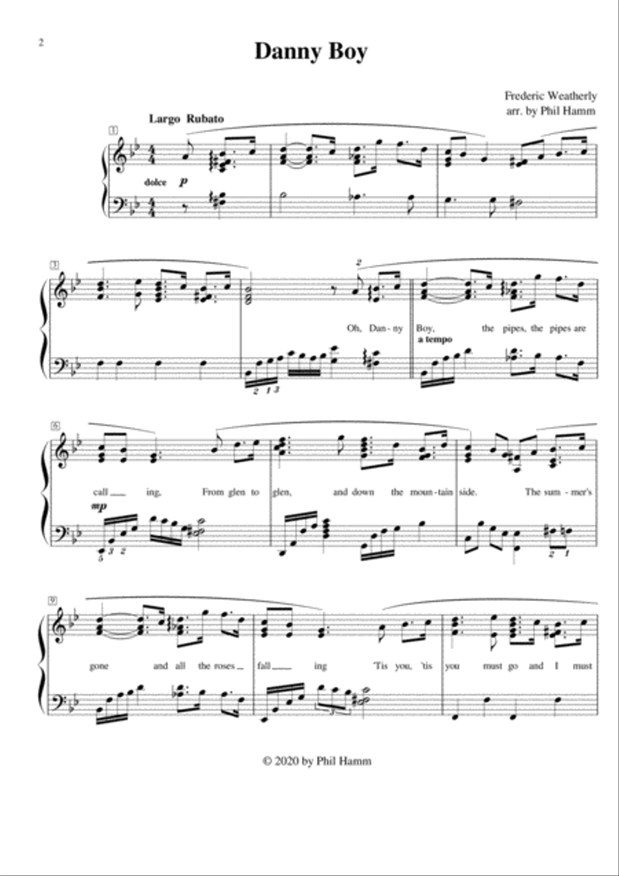 Danny Boy-Jazzy Easy Piano scores gallery preview page 2