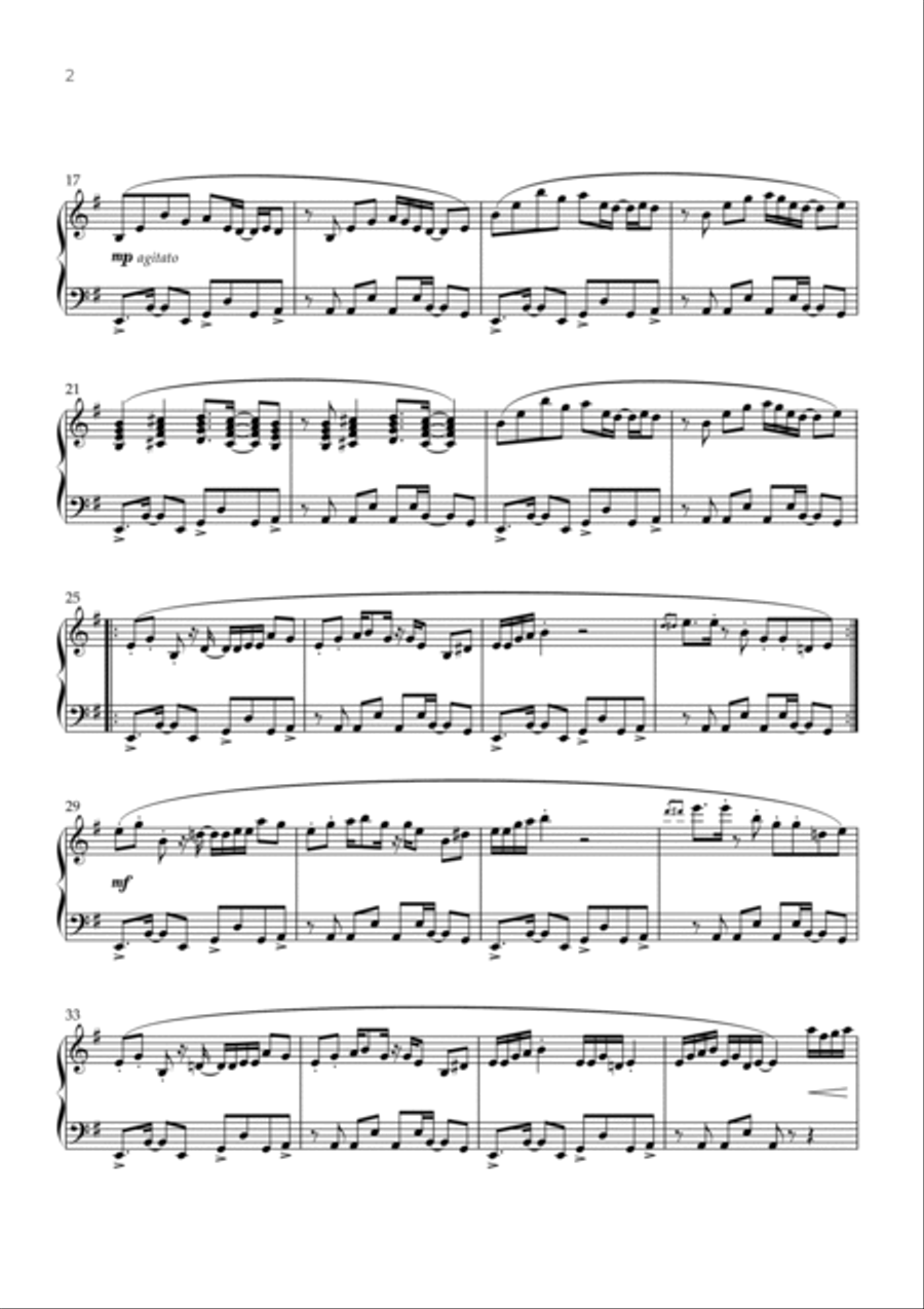 Death By Glamour Piano Solo scores gallery preview page 2