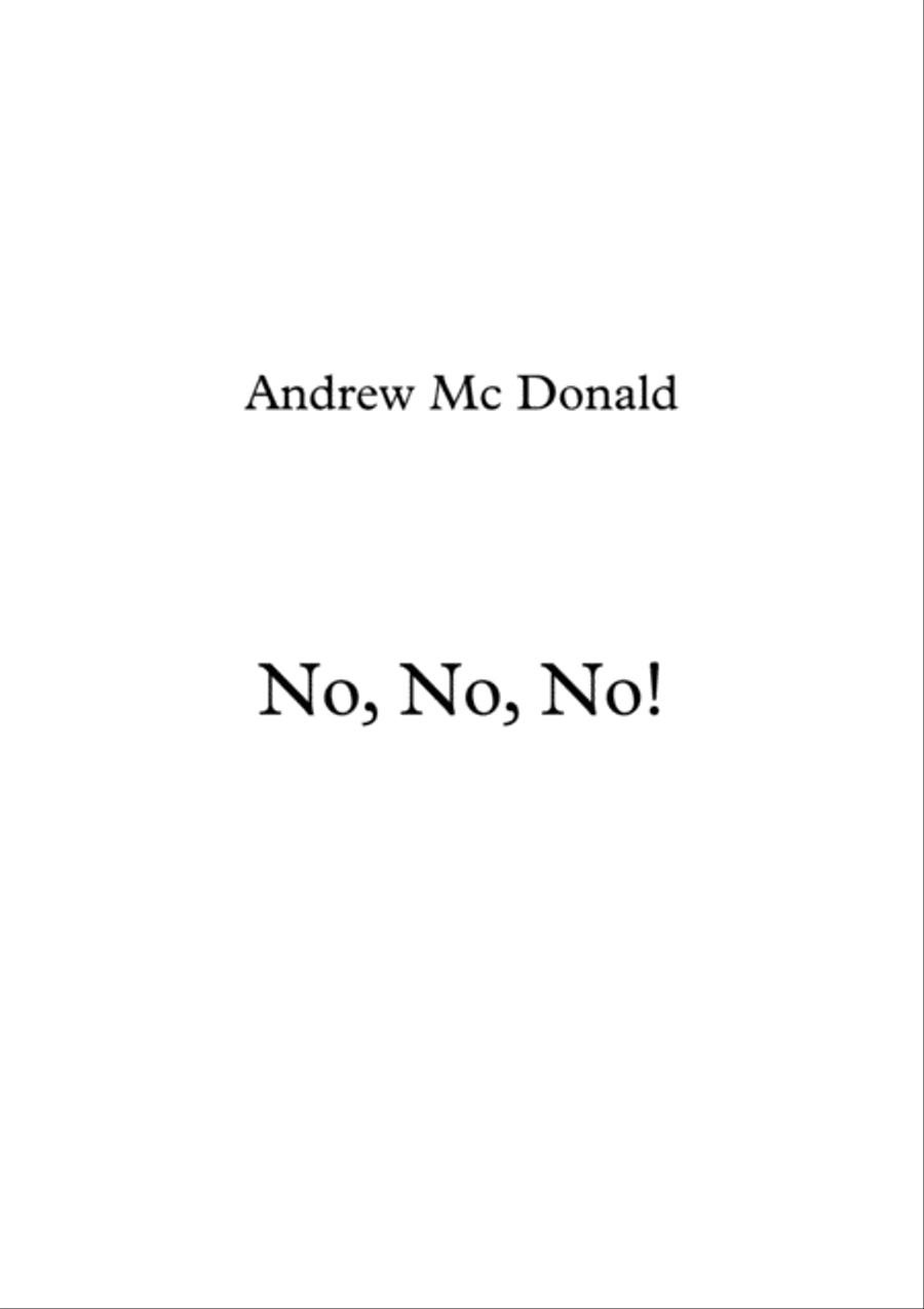 No,No,No! Voice scores gallery preview page 1