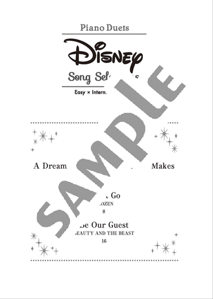 Disney Song Selections for 2 Pianists/English Version Piano Solo scores gallery preview page 2