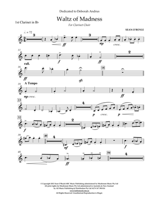 Waltz Of Madness - Bb Clarinet 1