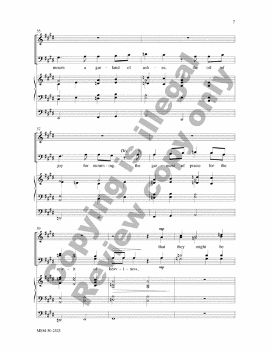 The Spirit of the Lord (Choral Score) image number null