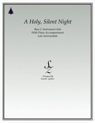 Book cover for A Holy, Silent Night (bass C instrument solo)