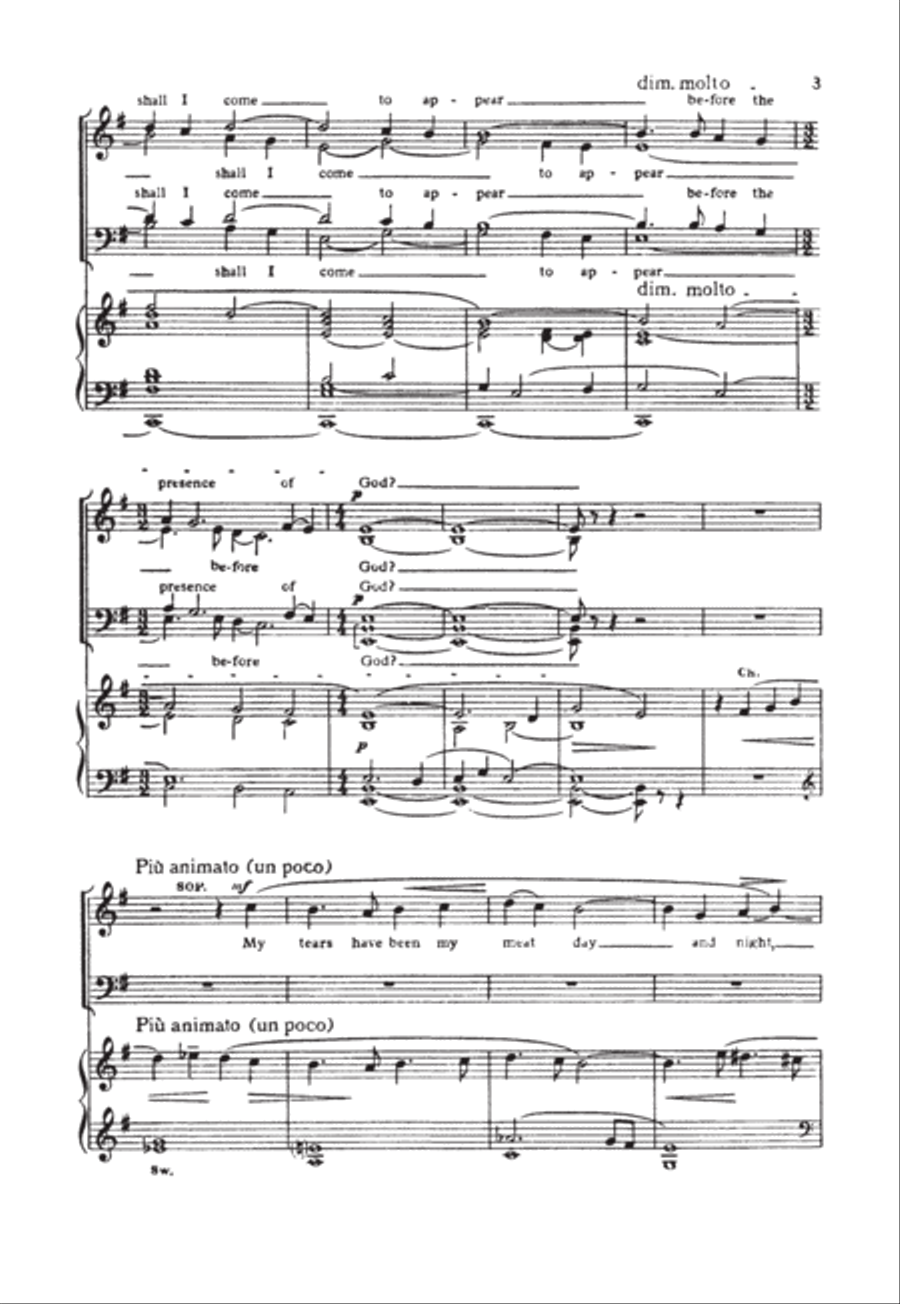 Like as the hart desireth the waterbrooks 4-Part scores gallery preview page 3