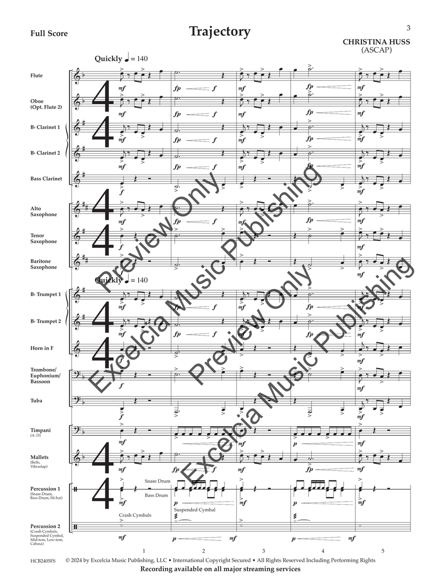Trajectory Concert Band scores gallery preview page 4