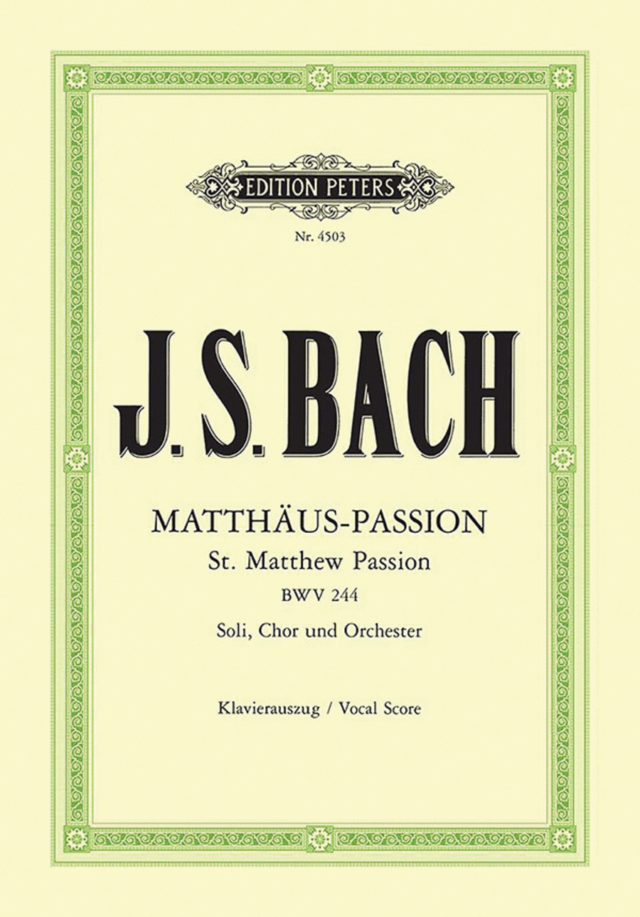 St. Matthew Passion 4-Part scores gallery preview page 1
