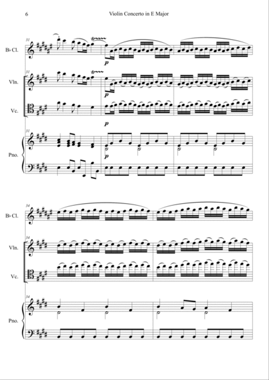 The Four Seasons Spring 1st Movement Clarinet scores gallery preview page 6