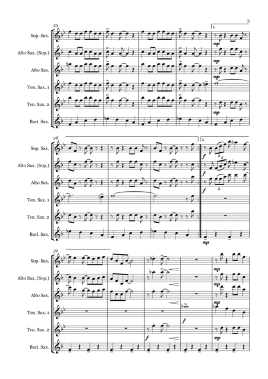 Candyman Candyman Saxophone Quintet scores gallery preview page 3
