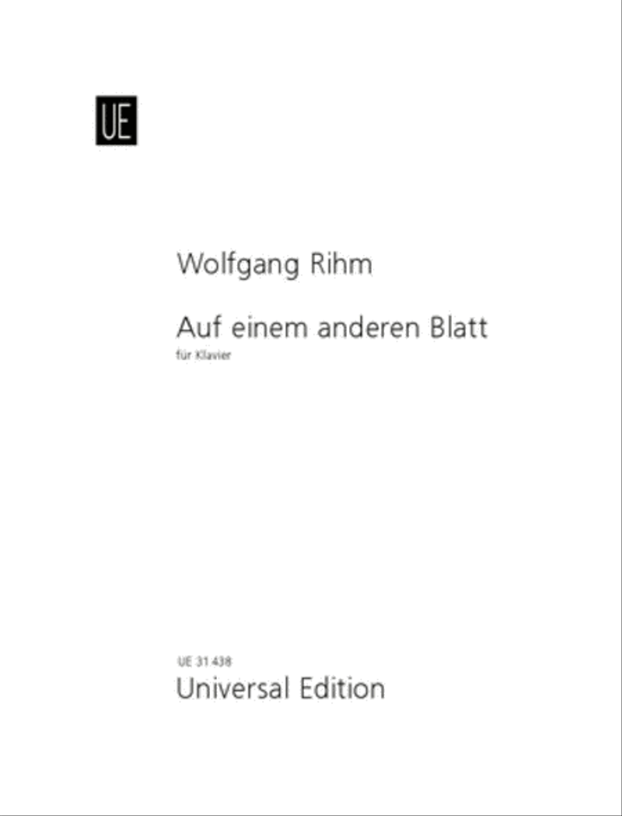 Auf Einem Anderen Blatt School and Community scores gallery preview page 1