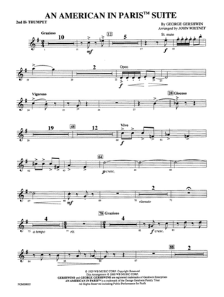 Book cover for An American in Paris Suite: 2nd B-flat Trumpet
