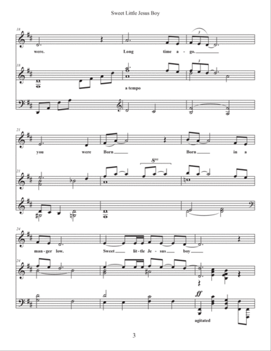 Sweet Little Jesus Boy Voice scores gallery preview page 4