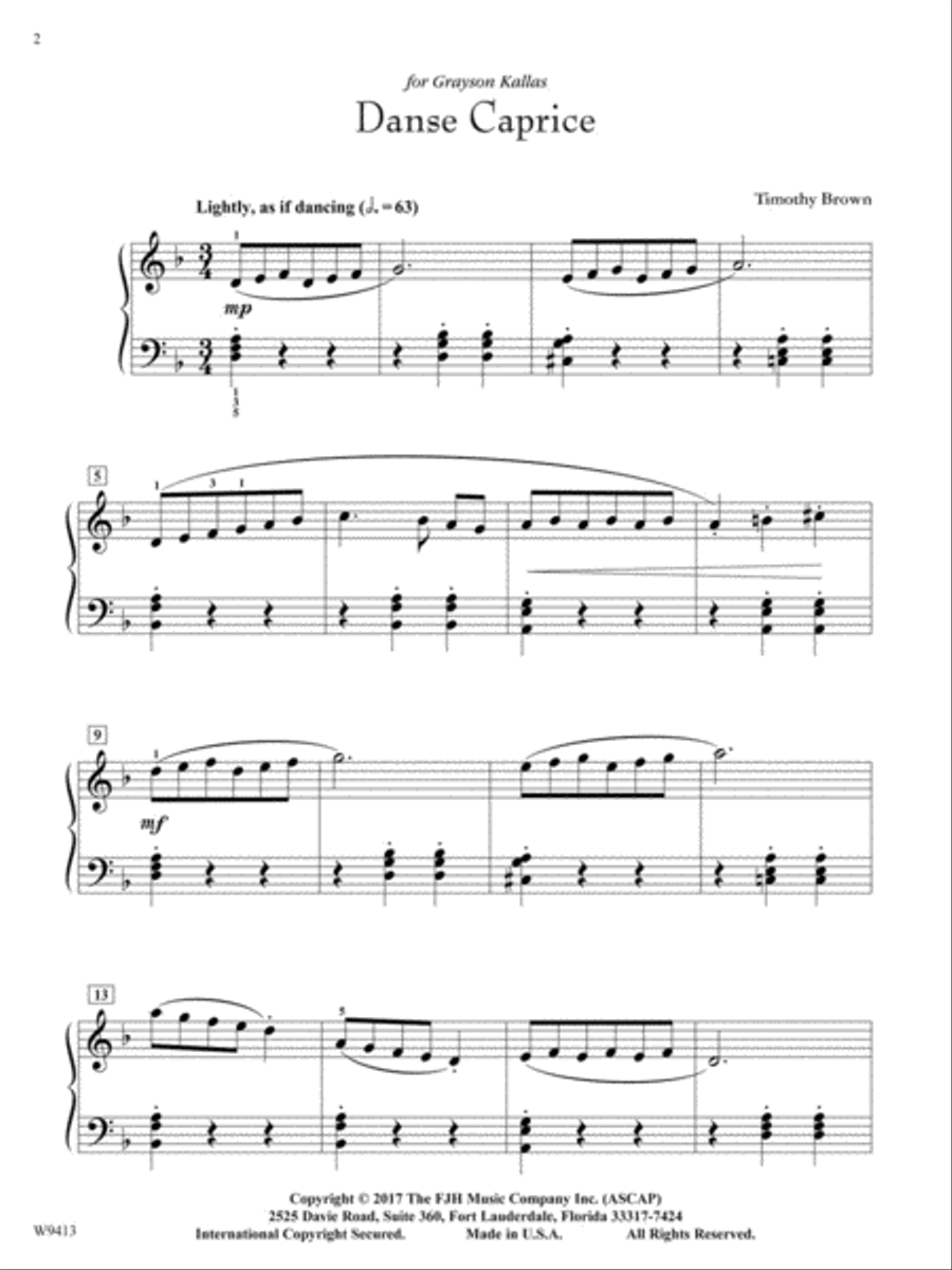 Danse Caprice Piano Solo scores gallery preview page 3