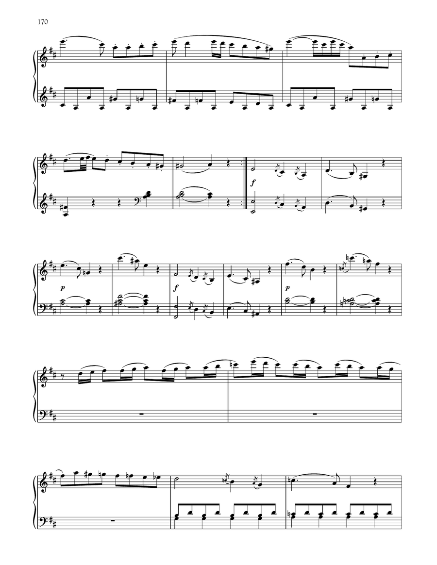 Rondo In D Major, K. 485 Piano Solo scores gallery preview page 5